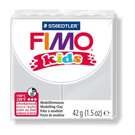 FIMO Gyurma, 42 g, égethető, FIMO "Kids", világosszürke