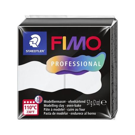 FIMO Gyurma, 57 g, égethető, FIMO "Professional", fehér