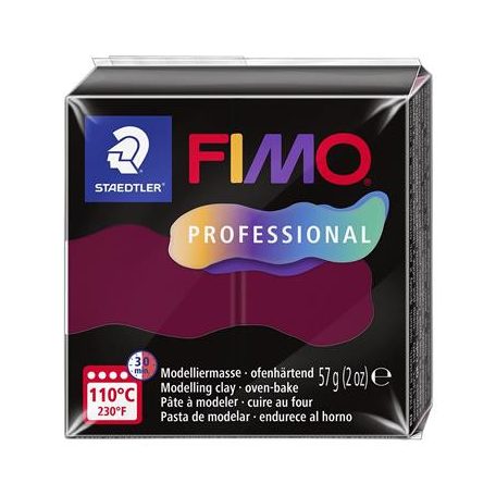 FIMO Gyurma, 57 g, égethető, FIMO "Professional", bordeaux