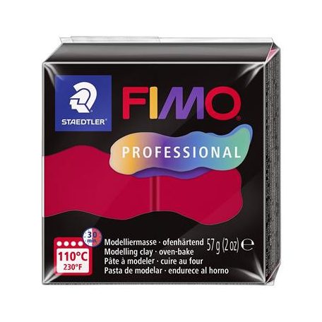 FIMO Gyurma, 57 g, égethető, FIMO "Professional", kármin