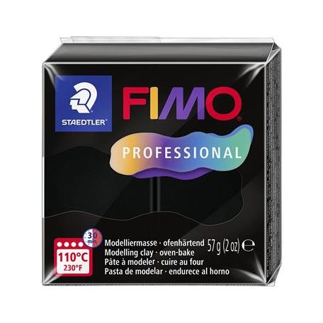 FIMO Gyurma, 57 g, égethető, FIMO "Professional", fekete