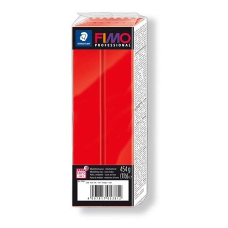 FIMO Gyurma, 454 g, égethető, FIMO "Professional", piros