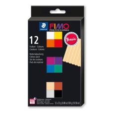   FIMO Gyurma, készlet, égethető, 12x25 g, FIMO "Professional Basic", 12 különböző szín