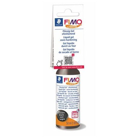 FIMO Folyékony gyurma, 50ml, égethető, FIMO "Effect", fekete