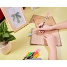 FLEXOFFICE Golyóstoll, 0,25 mm, kupakos, FLEXOFFICE "FO-058 Tropical", kék