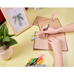   FLEXOFFICE Golyóstoll, 0,25 mm, kupakos, FLEXOFFICE "FO-058 Tropical", kék