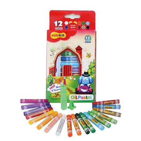 COLOKIT Olajpasztell kréta COLOKIT "Oil Pastel", 12 különböző szín