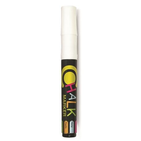 FLEXOFFICE Krétamarker, 2,5 mm, 1 db/bliszter, FLEXOFFICE "Chalkmarker", fehér