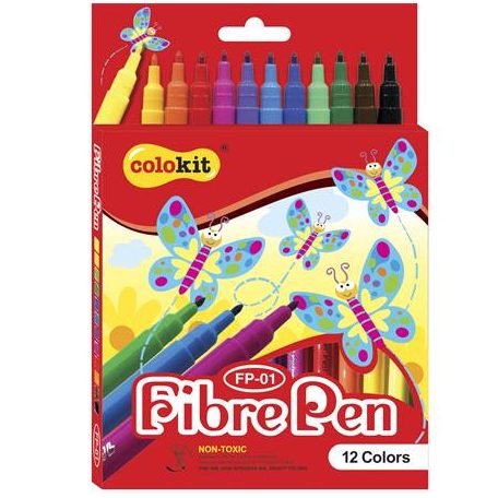 COLOKIT Filctoll készlet, COLOKIT "FibrePen", 12 különböző szín