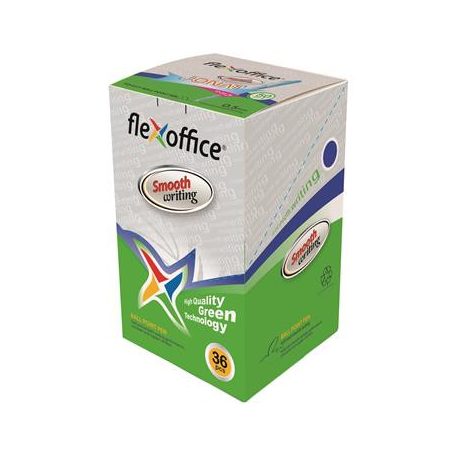 FLEXOFFICE Golyóstoll, 0,25 mm, nyomógombos, FLEXOFFICE "Jonat", piros