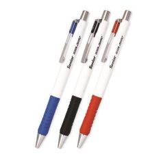   FLEXOFFICE Golyóstoll, 0,4 mm, nyomógombos, vegyes színű tolltest, FLEXOFFICE "Senior", kék
