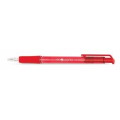   FLEXOFFICE Golyóstoll, 0,4 mm, nyomógombos, FLEXOFFICE "EasyGrip", piros