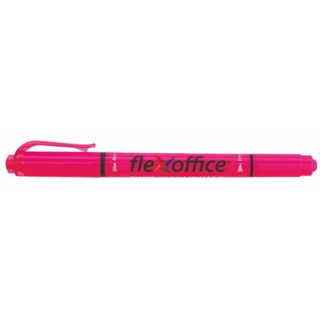 FLEXOFFICE Szövegkiemelő, 1,0/4,0 mm, kétvégű, FLEXOFFICE "HL01", rózsaszín