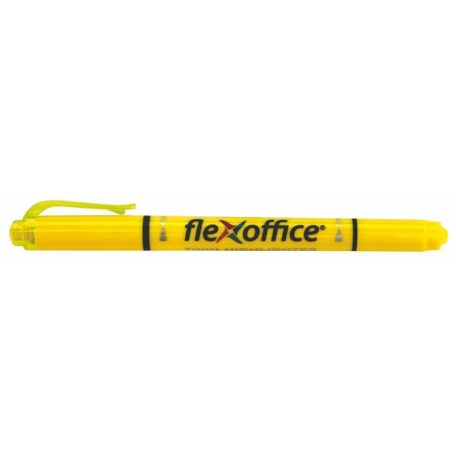 FLEXOFFICE Szövegkiemelő, 1,0/4,0 mm, kétvégű, FLEXOFFICE "HL01", sárga