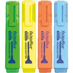   FLEXOFFICE Szövegkiemelő készlet, 1-4 mm, FLEXOFFICE "HL05", 4 különböző szín