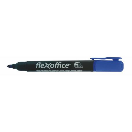 FLEXOFFICE Alkoholos marker, 1,5 mm, kúpos, FLEXOFFICE "PM03", kék