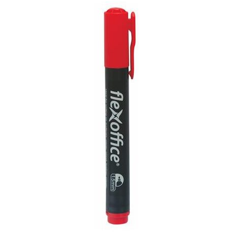 FLEXOFFICE Alkoholos marker, 1,5 mm, kúpos, FLEXOFFICE "PM03", piros