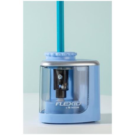 FLEXOFFICE Hegyező, elemes, asztali, FLEXOFFICE "Flexio", kék