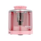 FLEXOFFICE Hegyező, elemes, asztali, FLEXOFFICE "Flexio", rózsaszín