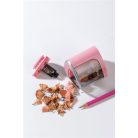 FLEXOFFICE Hegyező, elemes, asztali, FLEXOFFICE "Flexio", rózsaszín