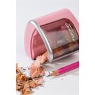 FLEXOFFICE Hegyező, elemes, asztali, FLEXOFFICE "Flexio", rózsaszín