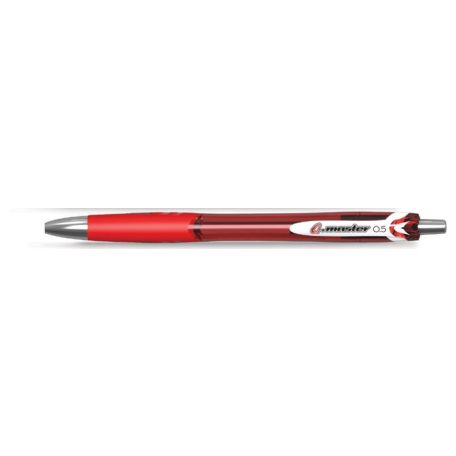 FLEXOFFICE Zseléstoll, 0,25 mm, nyomógombos, FLEXOFFICE, "G.master", piros