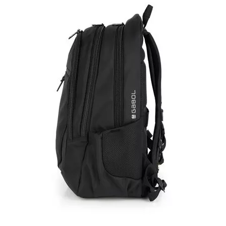 GABOL Hátizsák, iskolatáska, cipzáras, GABOL "Panther", fekete