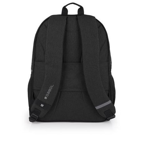 GABOL Hátizsák, iskolatáska, notebook tartóval, cipzáras, GABOL "Wolf", fekete