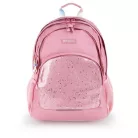GABOL Hátizsák, iskolatáska, cipzáras, GABOL "Glam", rózsaszín csillámos