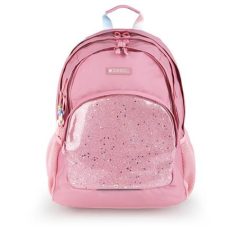   GABOL Hátizsák, iskolatáska, cipzáras, GABOL "Glam", rózsaszín csillámos