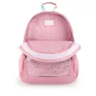 GABOL Hátizsák, iskolatáska, cipzáras, GABOL "Glam", rózsaszín csillámos