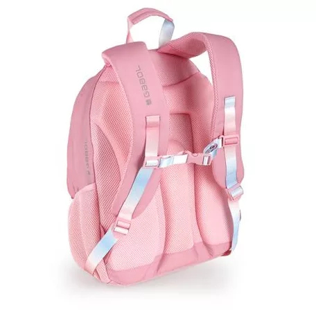 GABOL Hátizsák, iskolatáska, cipzáras, GABOL "Glam", rózsaszín csillámos