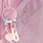 GABOL Hátizsák, iskolatáska, cipzáras, GABOL "Glam", rózsaszín csillámos