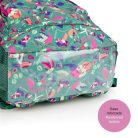 GABOL Hátizsák, iskolatáska, cipzáras, GABOL "Vida", zöld, trópusi mintás