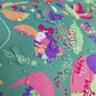 GABOL Hátizsák, iskolatáska, cipzáras, GABOL "Vida", zöld, trópusi mintás