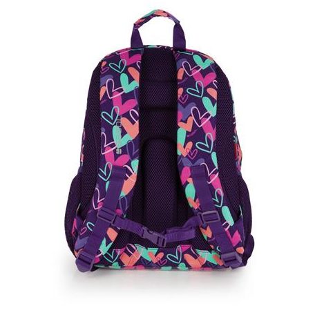 GABOL Hátizsák, iskolatáska, cipzáras, GABOL "Kokoro", lila, szívek