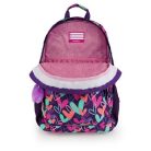 GABOL Hátizsák, iskolatáska, cipzáras, GABOL "Kokoro", lila, szívek