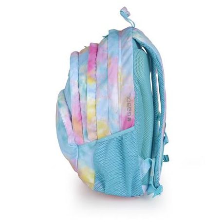 GABOL Hátizsák, iskolatáska, cipzáras, GABOL "Mystic", világoskék, batikolt hatású