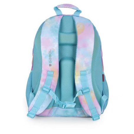 GABOL Hátizsák, iskolatáska, cipzáras, GABOL "Mystic", világoskék, batikolt hatású