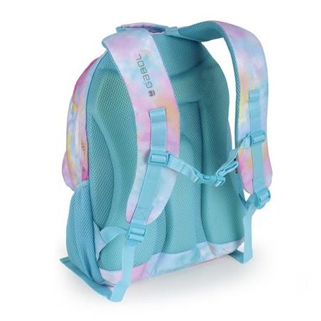 GABOL Hátizsák, iskolatáska, cipzáras, GABOL "Mystic", világoskék, batikolt hatású
