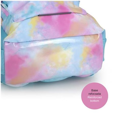 GABOL Hátizsák, iskolatáska, cipzáras, GABOL "Mystic", világoskék, batikolt hatású