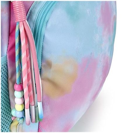 GABOL Hátizsák, iskolatáska, cipzáras, GABOL "Mystic", világoskék, batikolt hatású