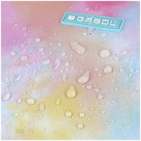 GABOL Hátizsák, iskolatáska, cipzáras, GABOL "Mystic", világoskék, batikolt hatású