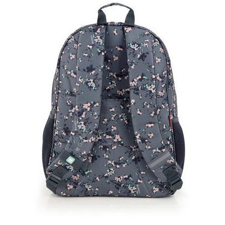 GABOL Hátizsák, iskolatáska, cipzáras, GABOL "Secret", szürke, virágmintás