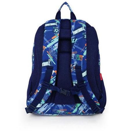 GABOL Hátizsák, iskolatáska, cipzáras, GABOL "Crew", kék, foci