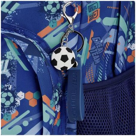 GABOL Hátizsák, iskolatáska, cipzáras, GABOL "Crew", kék, foci