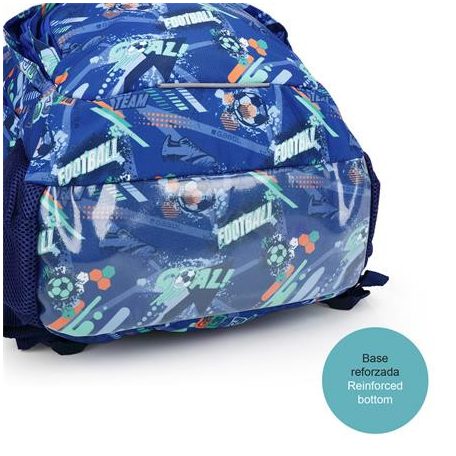 GABOL Hátizsák, iskolatáska, cipzáras, GABOL "Crew", kék, foci