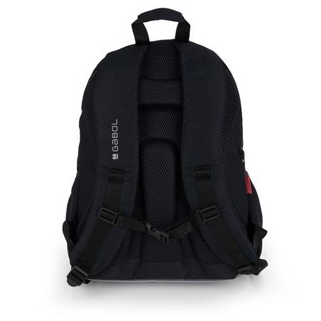 GABOL Hátizsák, iskolatáska, cipzáras, GABOL "Trick", szürke-fekete, gördeszka