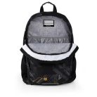 GABOL Hátizsák, iskolatáska, cipzáras, GABOL "Byte", fekete, geometrikus mintás