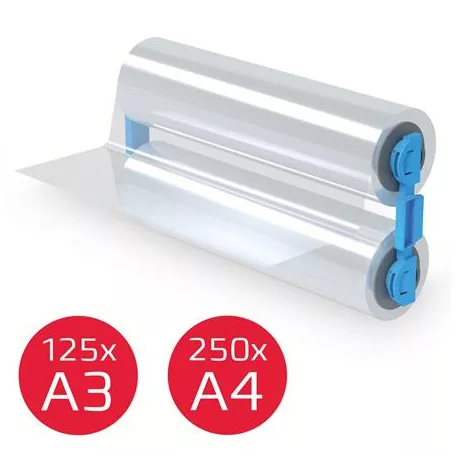 GBC Meleglamináló fólia utántöltő, 75 mikron, A4, fényes, tekercses, GBC "Foton 30"